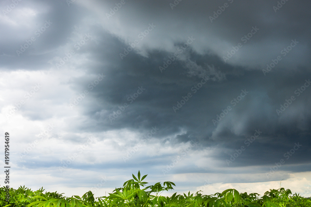 Obraz premium Chacra en dia de tormenta 