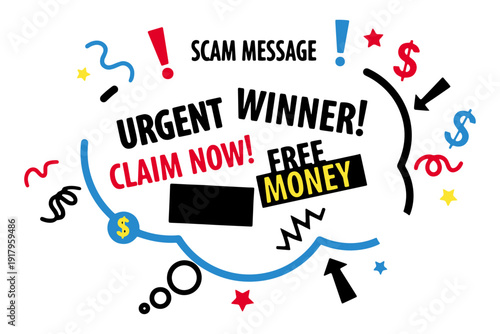 Phishing Scam Message Simple Shape Vector Icon