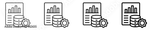 Enterprise Data Management  Icon Set Different Style Collection