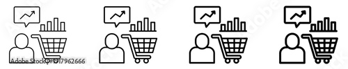 Customer Behavior Analysis  Icon Set Different Style Collection