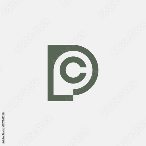 Modern Monogram PC Logo Design