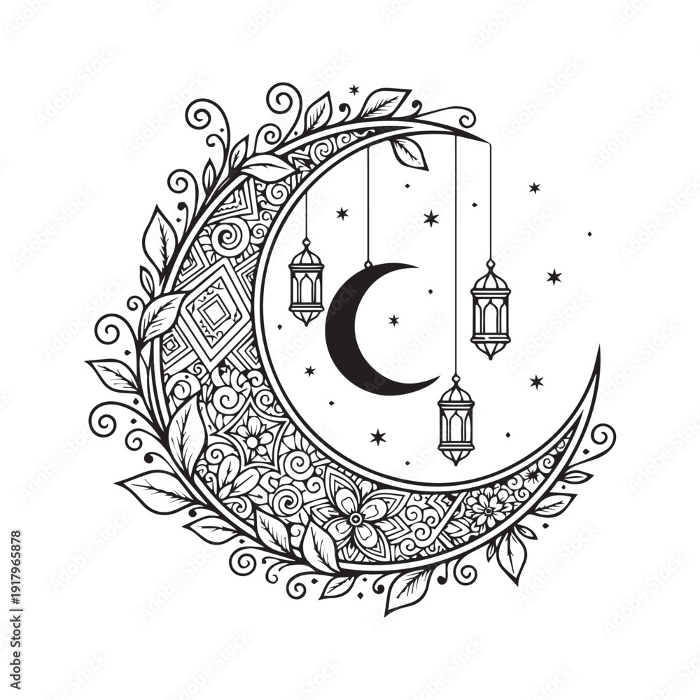 Obraz premium Islamic Mosque Architecture Vector Design