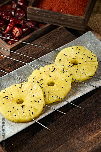 Wallpaper Mural Flavored Charcoal Grilled Pineapple Slices Torontodigital.ca