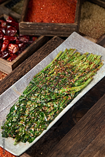 Wallpaper Mural Delicious grilled charcoal-grilled tender chives Torontodigital.ca