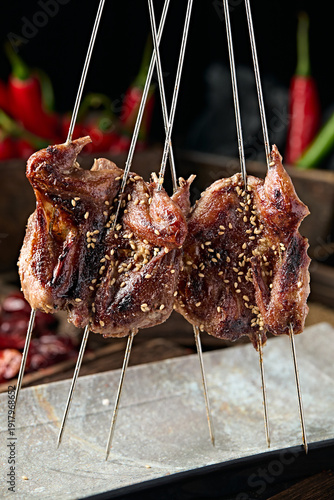 Wallpaper Mural Jinzhou barbecue charcoal grilled quail Torontodigital.ca