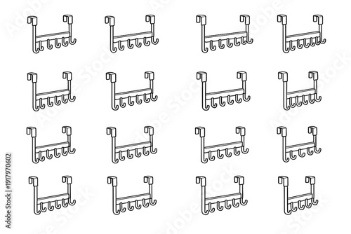 Belt over appearance vector lightweight reinforced door hanging form icon edges spaced