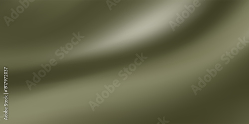 Khaki green brown silk satin. Gradient. Olive color. Еlegant abstract background for design, text. Light dark shade. Matte, shimmer. Curtain. Drapery. Fabric, cloth texture. VECTOR EPS10