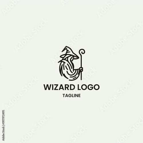 Wizard logo icon design template vector illustration