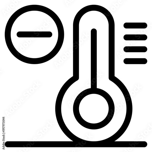 Temperature Descent: An abstract representation of temperature decline, featuring a thermometer design indicating a decrease in degrees.