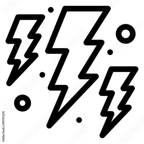 Electrical Storm Graphic: An artistic representation of a powerful electrical storm, with bold lightning bolts and stylized elements.