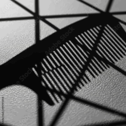 Macro detail of an antique typewriter metal plate featuring a retro black and white pattern with old technology textures