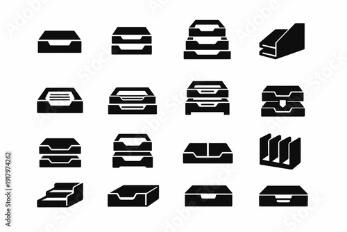 Icon clean simplified image generation vector sign workspace flat simple desk symbol