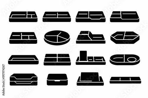 Simple clean icon image vector practical desk desktop tidy generation workspace small