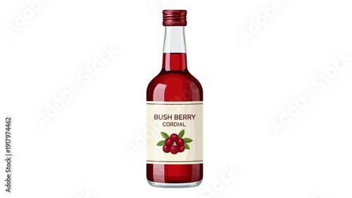 Bush Berry Cordial in a Glass Bottle