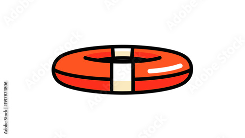 Orange life preserver ring
