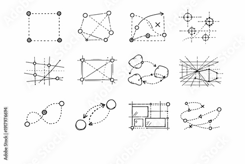 Icon natural human indicators markers simple guide image planning vector freehand generation