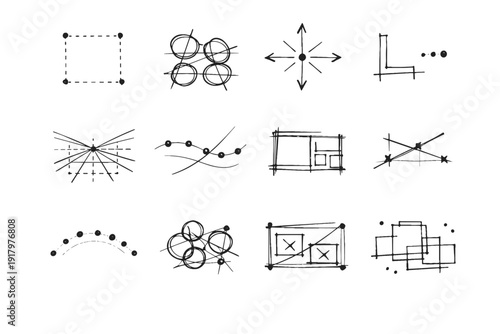 Irregular hints image markers natural indicators generation vector simple human loose icon