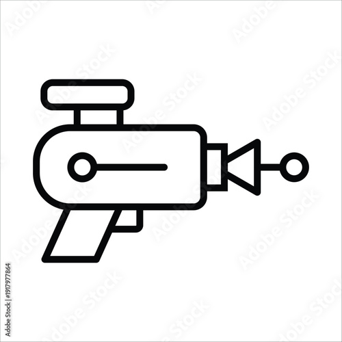 lazer gun vector icon line template