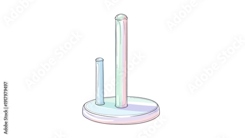 Empty paper towel holder illustration in a clean, modern style.