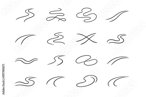 Quiet sketch vector guide route wayfinding contour icon generation trace loose image