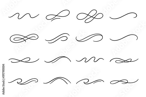 Icon pen fluid image contour movement uninterrupted calm liquid path generation vector