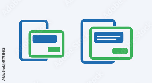 Digital information exchange and mobile interface concept illustration
