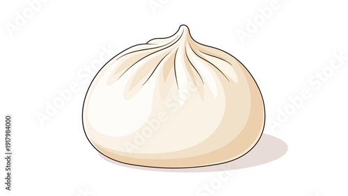 Illustration of a delicious steamed bun.
