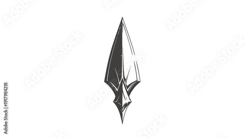 Vintage arrowhead graphic with tribal design