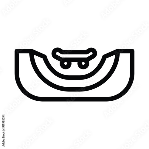  skate park line icon illustration vector graphic.eps