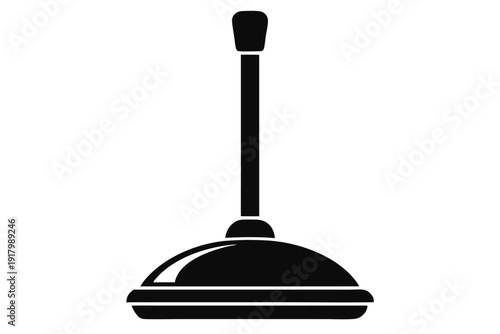 plunger line art silhouette vector illustration