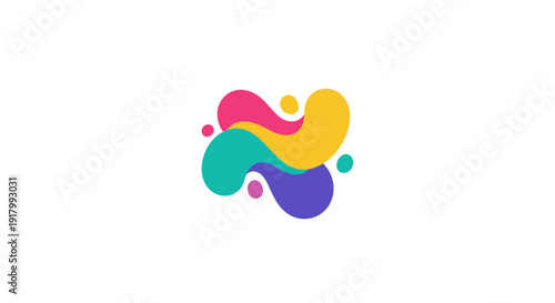 Playful Organic Shape Icon for Creative Content Discovery Platform. transparent.