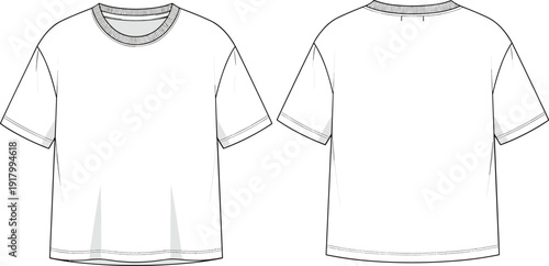 Women t-shirt and polo shirt and cardigan vector illustration fashion sketch front and back view for apparel design by flavector