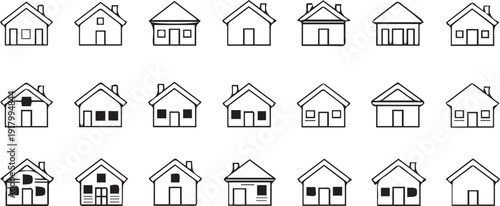 Variety of simple house designs and architectural styles