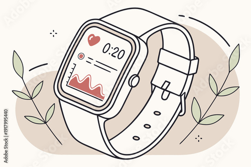 Zegarek sportowy biegacza z pomiarem tętna i czasu, monitorowanie treningu i aktywności.