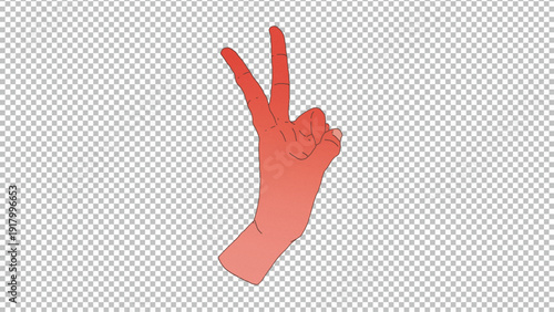 Peace Sign Hand PNG Transparent Victory Sign Vector Clipart