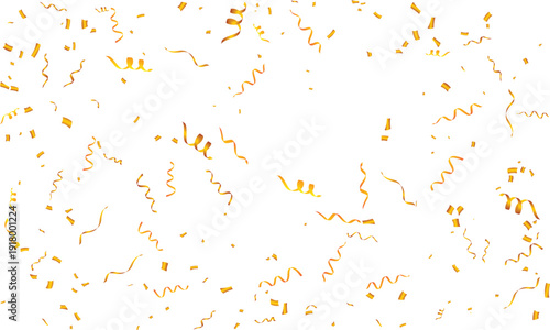 gold confetti isolated element holiday event party celebration birthday wedding christmas new year vector