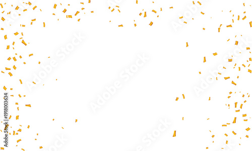 yellow confetti falling transparent overlay holiday party celebration birthday wedding christmas new year vector
