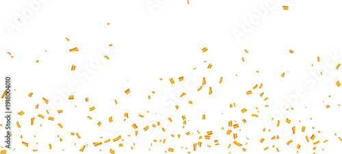 yellow glitter falling transparent frame anniversary new year celebration party birthday wedding christmas vector