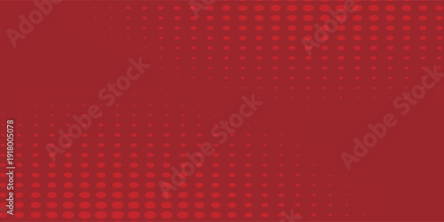 Abstract Deep Red Background with Classic Halftone Dot Patterns