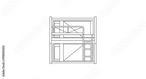 Modern architectural blueprint with geometric lines and shapes