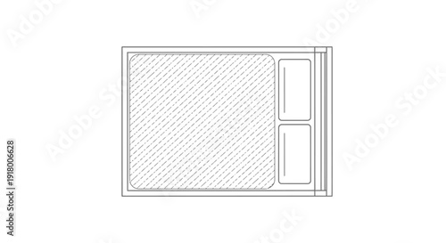 Modern microwave oven design with sleek lines and diagonal pattern