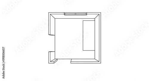 Modern minimalist room interior design with clean lines