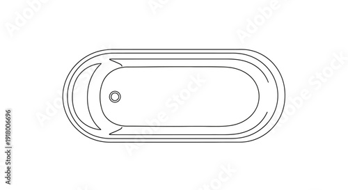 Modern minimalist bathtub illustration