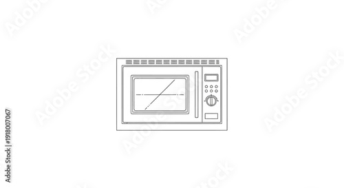 Modern microwave oven with sleek design and control panel