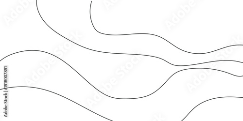 Curve wave seamless pattern. Abstract black lines wave curve motion on white background. Wave line and wavy zigzag lines. Curvy thread, string or yarn lines. Vector Illustration.EPS.10