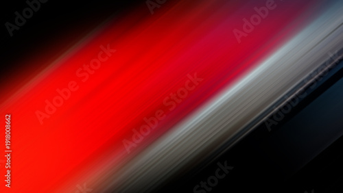 Abstract Blurred Background with Diagonal Red and Grey Gradient Lines on Black.