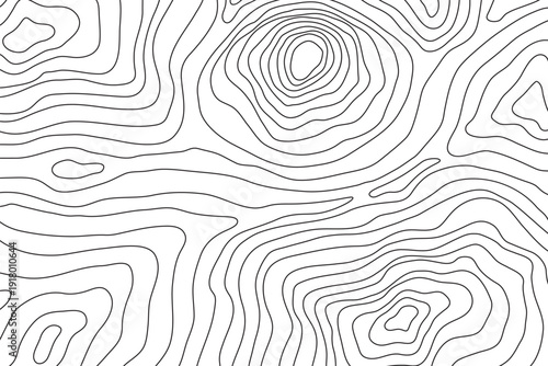 topographic map lines background, minimal geographic terrain pattern - vector illustration
