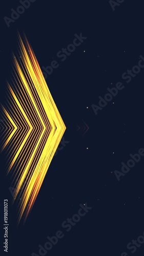 Yellow Lines Moving Fast in Dark Space