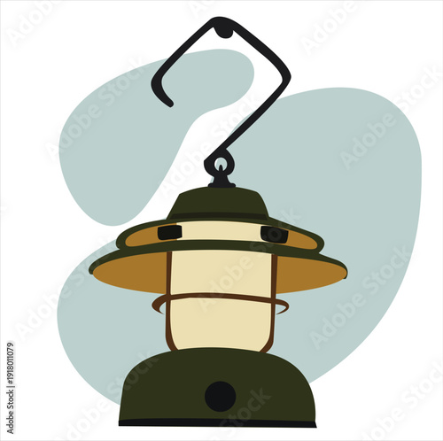 Metallic oil lamp. old oil lamp isolated
