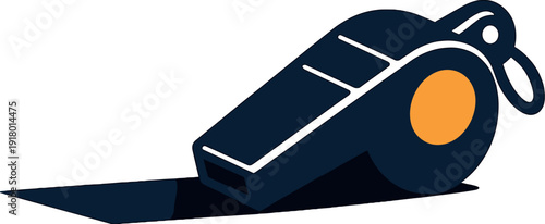 Whistle silhouette object presented as aref ined up right product pose with cle anutilityl ines positi oned in the right third